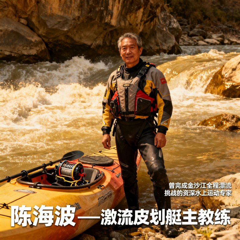 陈海波——激流皮划艇主教练，曾在金沙江完成全程漂流挑战的资深水上运动专家